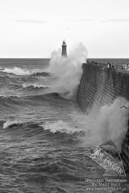 tynemouth pier waves photograph