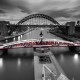 Swing Bridge Newcastle Black and white photo