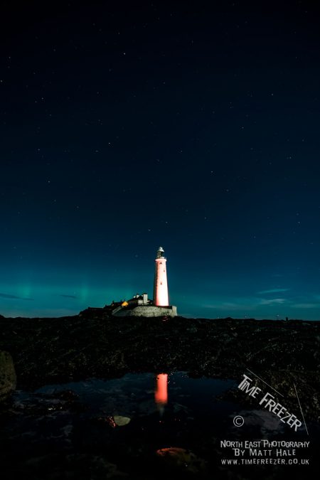 Northern Lights at St Marys Lighthouse