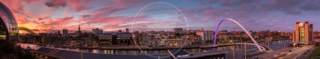 Susnet over Newcastle Panoramic Photo